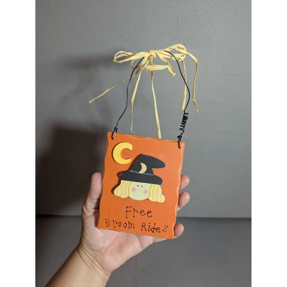 Vintage Halloween Wood Sign 